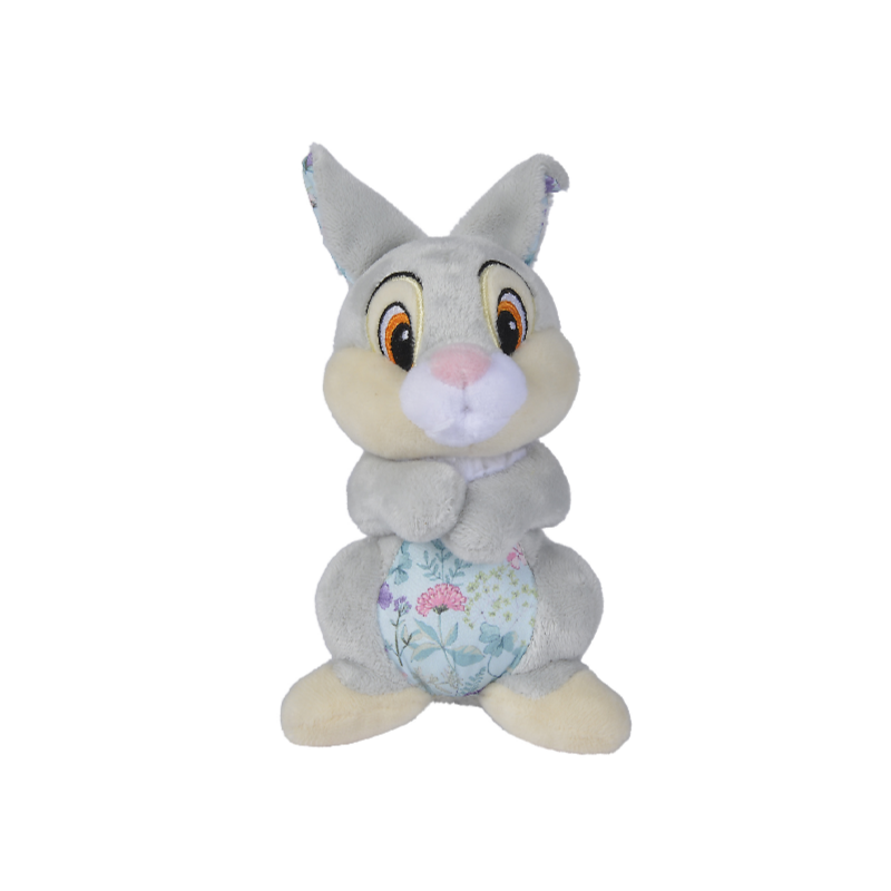  panpan lapin peluche fleur gris 18 cm 